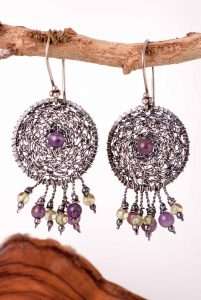 Amethyst in the Silver Net Handmade Jewellery 8