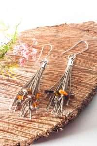 Amber Tassel Earrings Ertisun Jewellery 9
