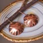 Boho Botanical Copper Earrings