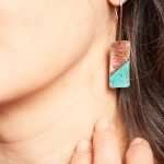 Rectangle Copper Earrings III