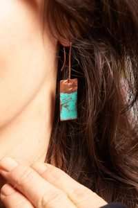 Copper Earrings by Ertisun Handmade Jewellery Copper and Agate 18
