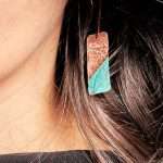 Rectangle Copper Earrings III