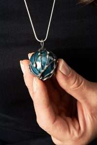 Delicate Ceramic Necklace Ball Jewellery by Ertisun 3