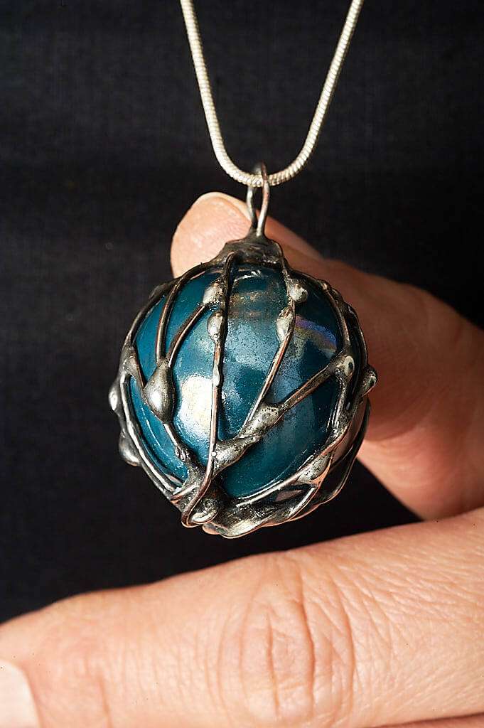 Delicate Ceramic Necklace Ball Jewellery by Ertisun 4