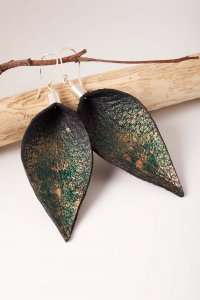Forest Leather Earrings Jewellery by Ertisun