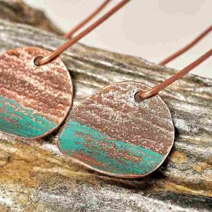 Rustic Copper Patina Earrings