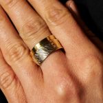 Silver Ring & Brass whirling leaves