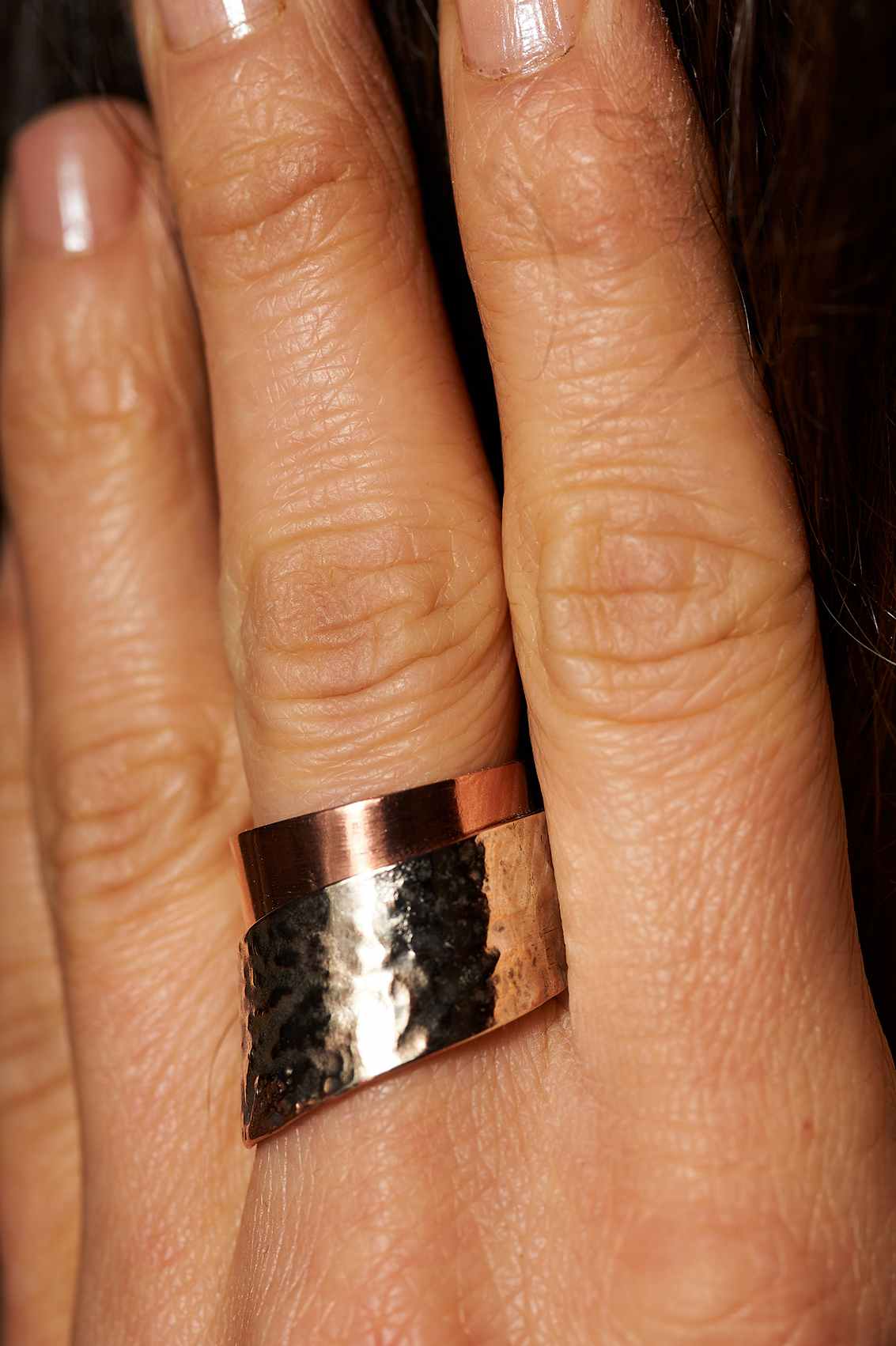 Hidden in Silver Womens Silver Copper Ring Handmade by Edyta Rosinska from Ertisun 1