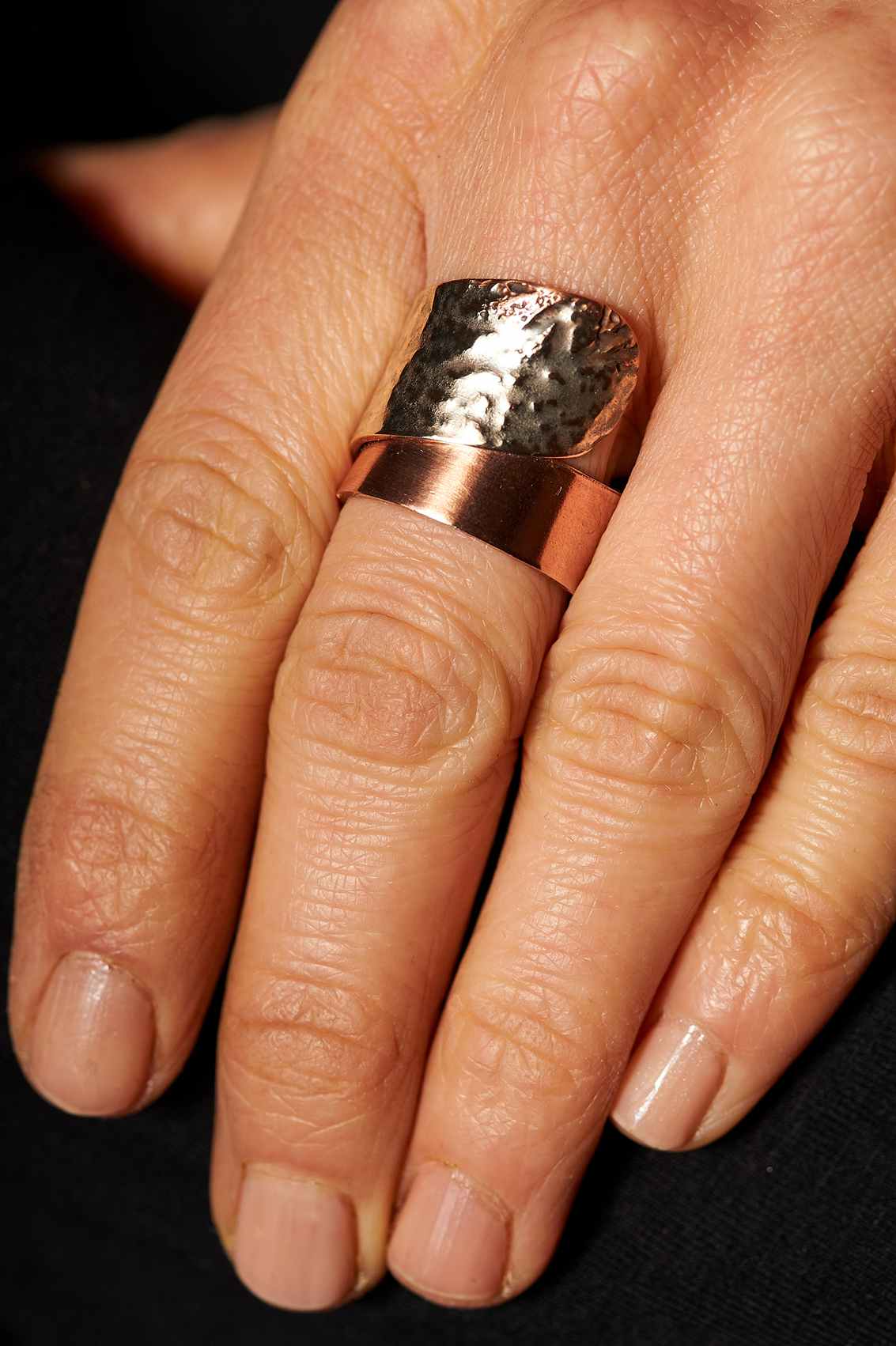 Hidden in Silver Womens Silver Copper Ring Handmade by Edyta Rosinska from Ertisun 2