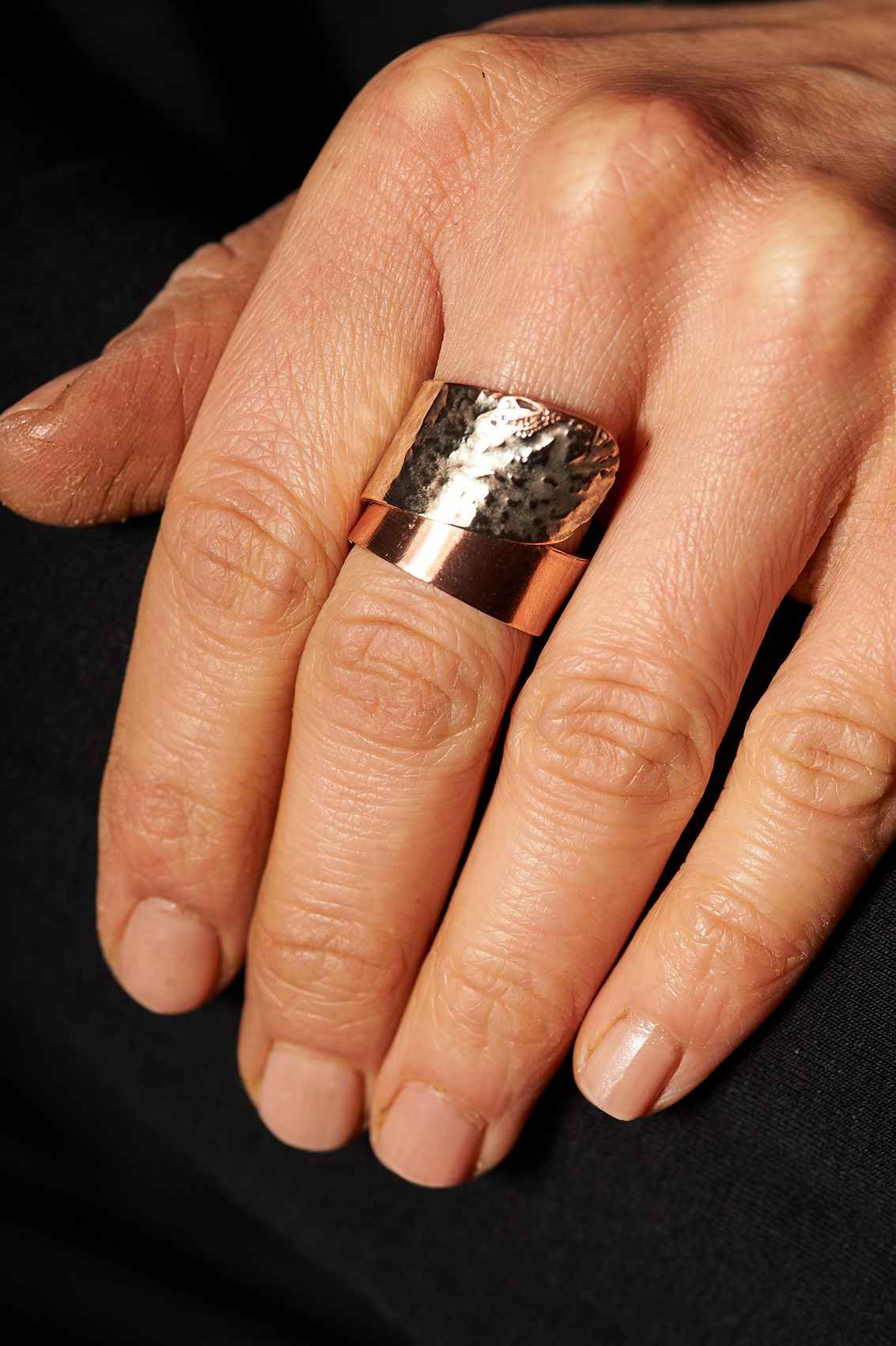 Hidden in Silver Womens Silver Copper Ring Handmade by Edyta Rosinska from Ertisun 3