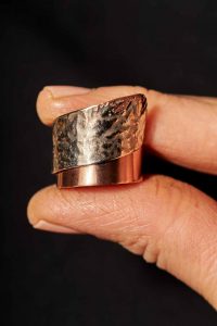 Hidden in Silver Womens Silver Copper Ring Handmade by Edyta Rosinska from Ertisun 6