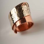 Leafe Shadow Copper and Silver Ring