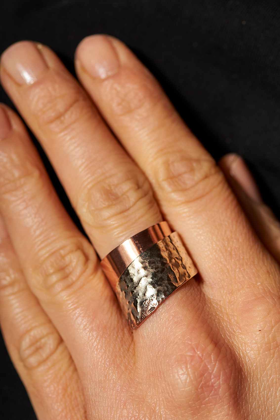 Hidden in Silver Womens Silver Copper Ring Handmade by Edyta Rosinska from Ertisun