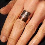 Leafe Shadow Copper and Silver Ring