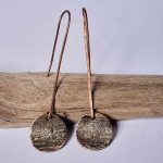 Rustic Copper and Silver Earrings