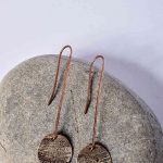 Rustic Copper and Silver Earrings
