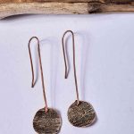 Rustic Copper and Silver Earrings