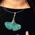 Patina Japanese Ginkgo Leather Necklace