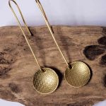 Brass Disc Earrings