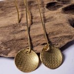 Brass Disc Earrings