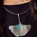 Large Ginkgo Leaf Necklace