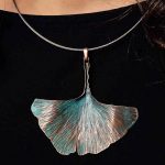 Large Ginkgo Leaf Necklace