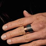 Copper Ring Green Leaf