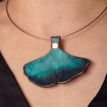 Patina Japanese Ginkgo Leather Necklace