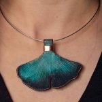 Patina Japanese Ginkgo Leather Necklace