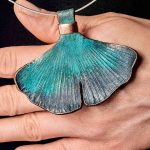 Patina Japanese Ginkgo Leather Necklace