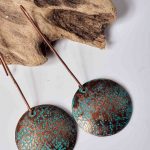 Boho Copper Patina Earrings II