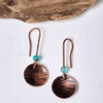 Aha Disc Copper Earrings