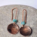 Aha Disc Copper Earrings