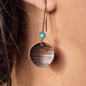 Aha Disc Copper Earrings