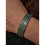 Rustic Wood  Copper Bracelet