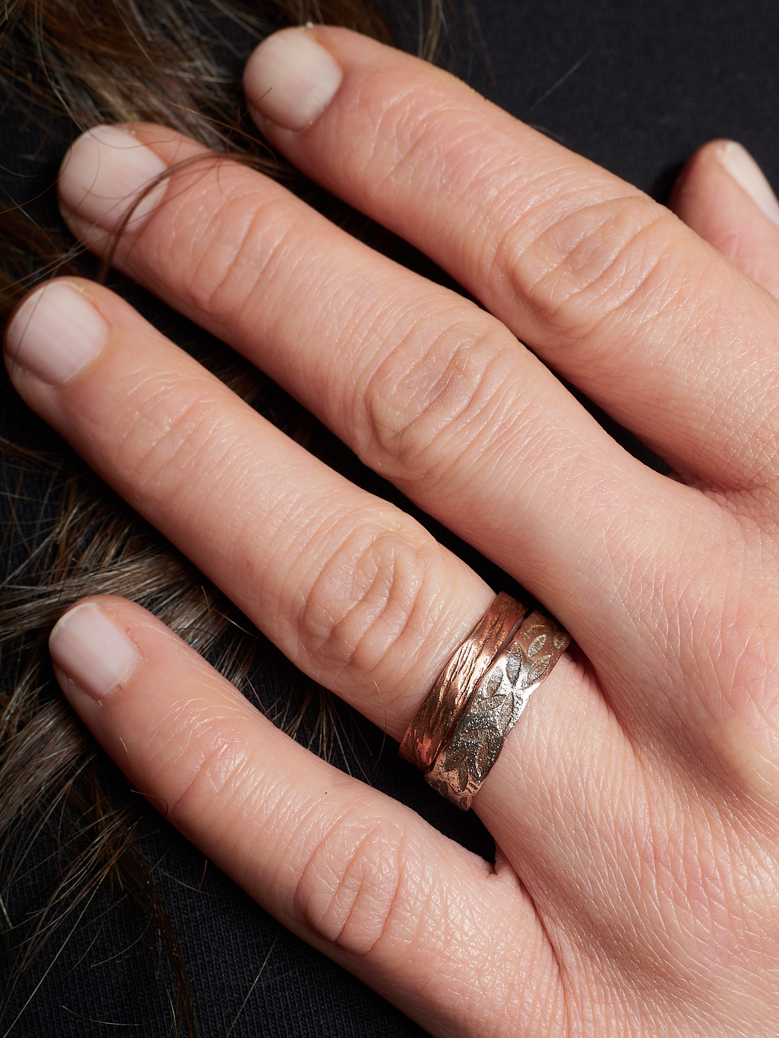 Delicate Copper and Silver Ring