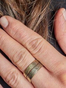 Delicate Brass and Silver Ring