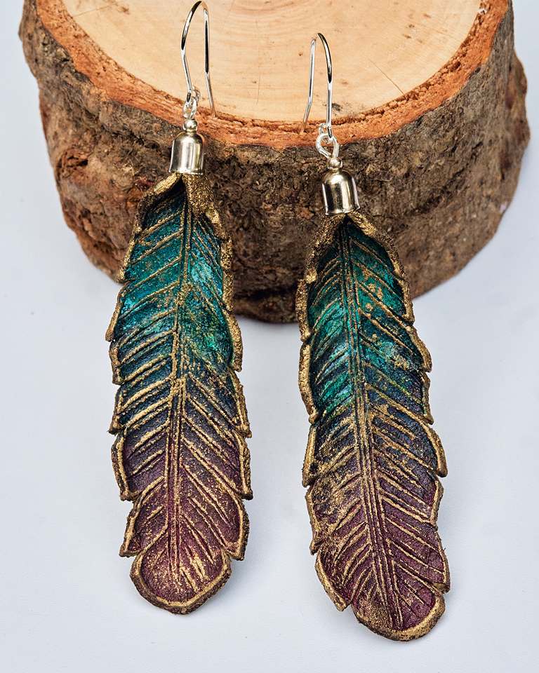 Leather Earrings Autumn Collection