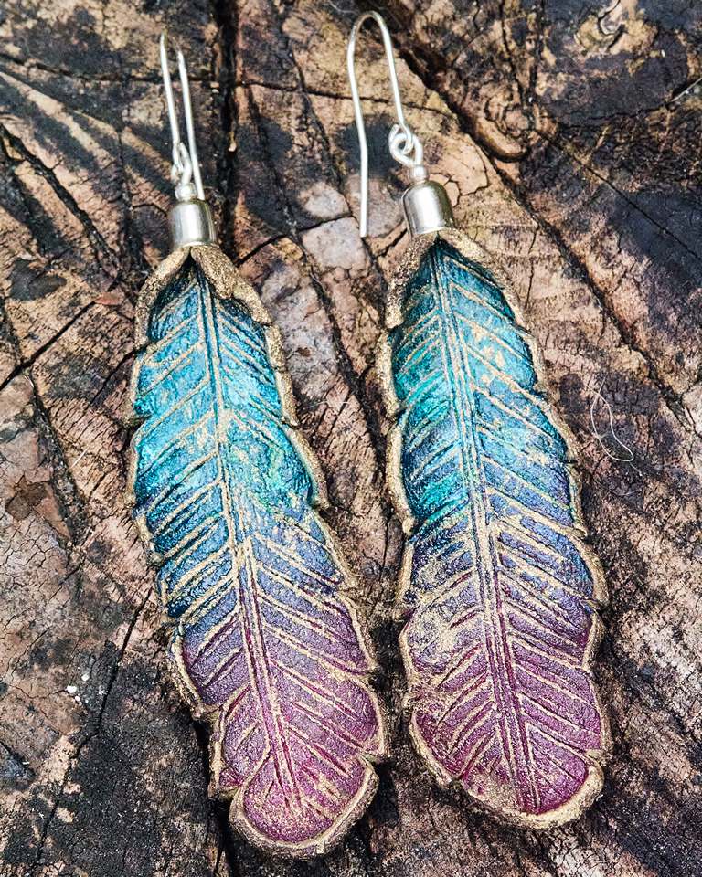 Leather Earrings Autumn Collection