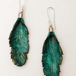 Boho Leather Feather Earrings II