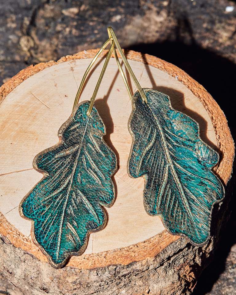 Leather Earrings Autumn Collection