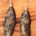 Boho Leather Feather Earrings III