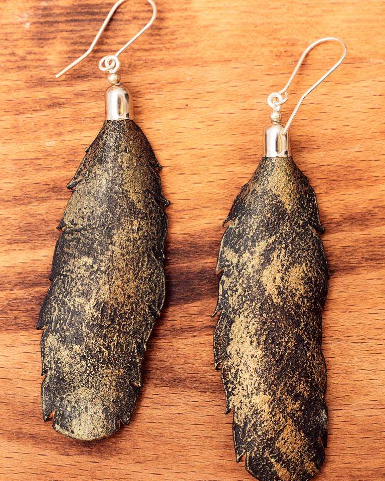 Leather Earrings Autumn Collection