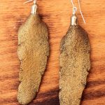 Boho Leather Feather Earrings IV